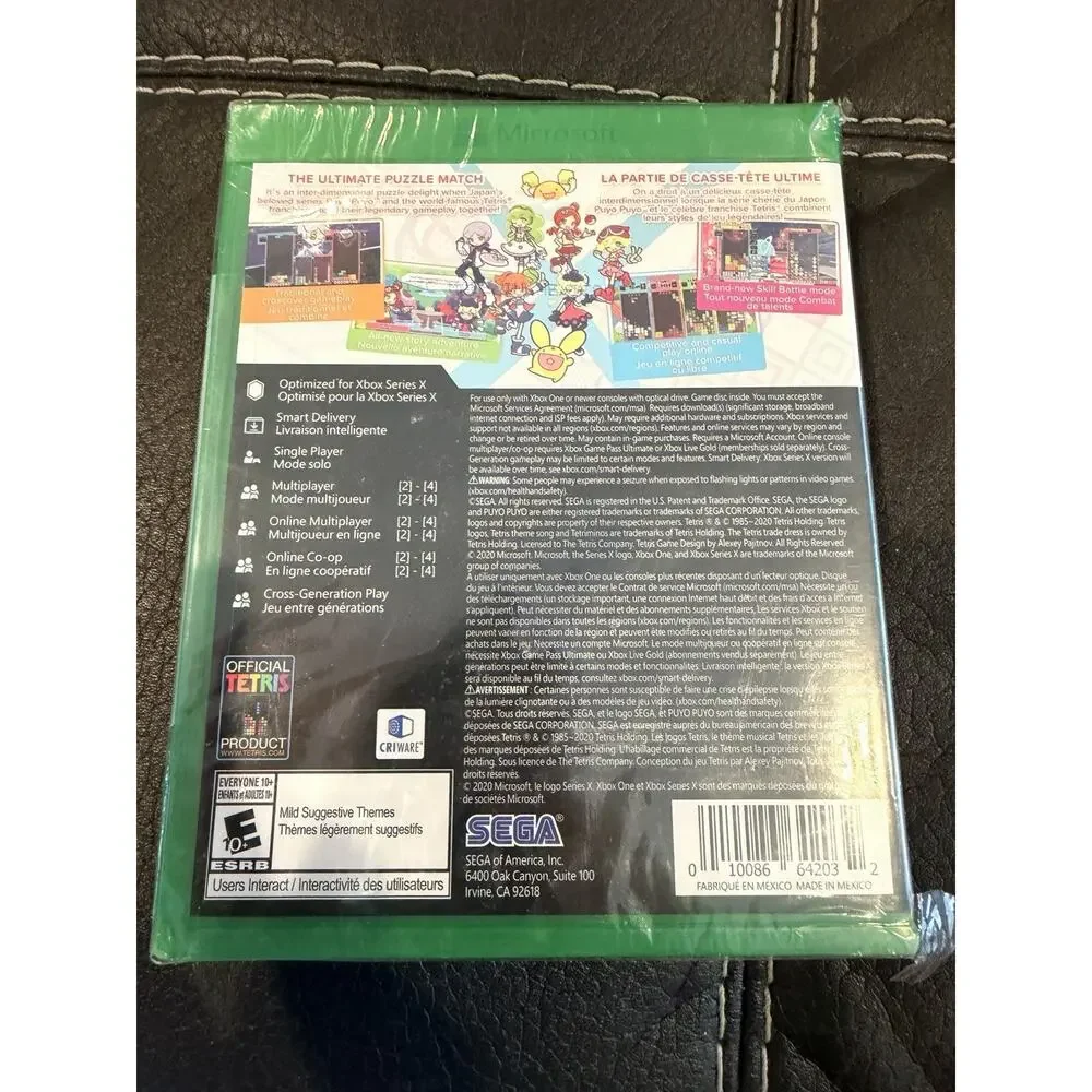 Puyo Puyo Tetris 2 Xbox One and Series X Brand New Factory Sealed Sega CIB